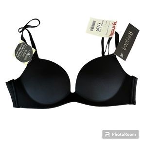 Sophie B Comfort Wire Black 34A Push Up Bra Invisible Edge